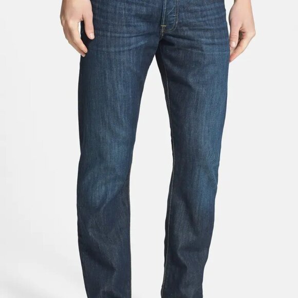 LUCKY BRAND 33x30 The Heritage Slim 121 Dark Wash Straight Leg Jeans Denim - Picture 1 of 12